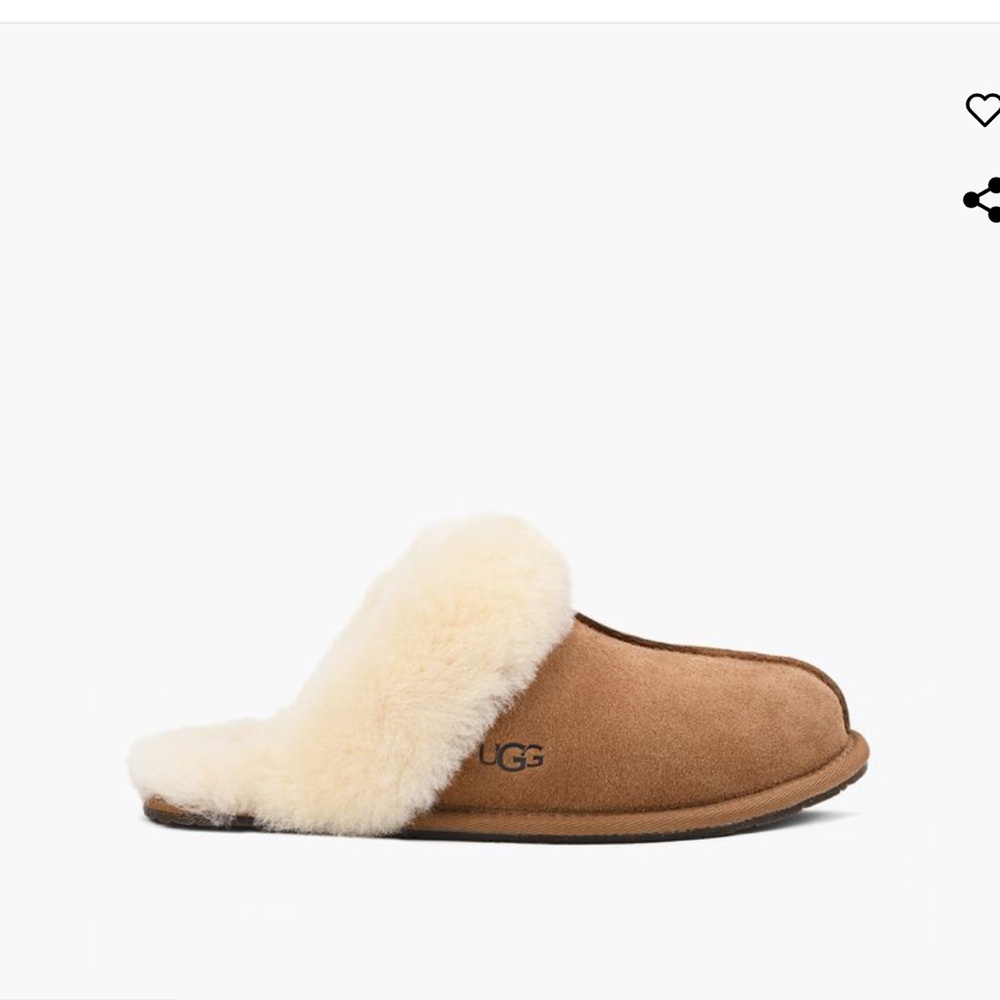 UGG Tan Slippers - size 6 (well worn)